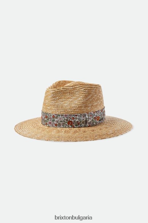 Brixton Жени шапка с къса периферия joanna H002T4505 аксесоари мед/бял флорален