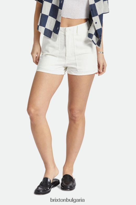 Brixton Жени ванкувър кратко H002T4490 облекло бял шнур
