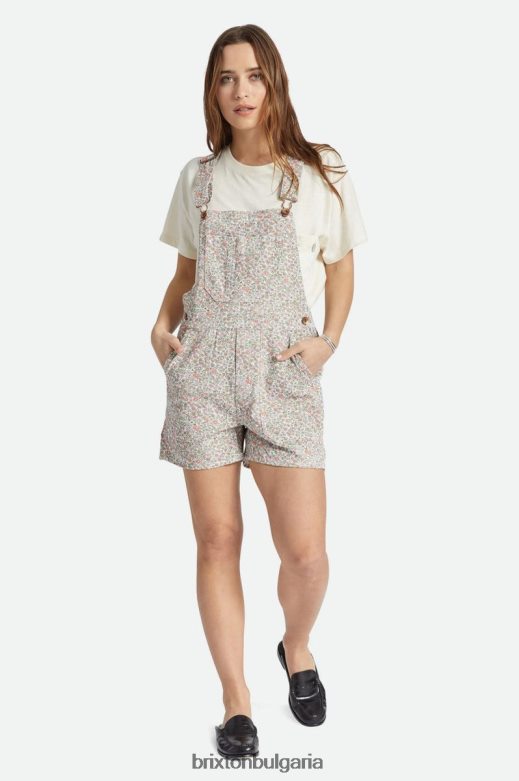 Brixton Жени costa кратко като цяло H002T4486 облекло бели цветя