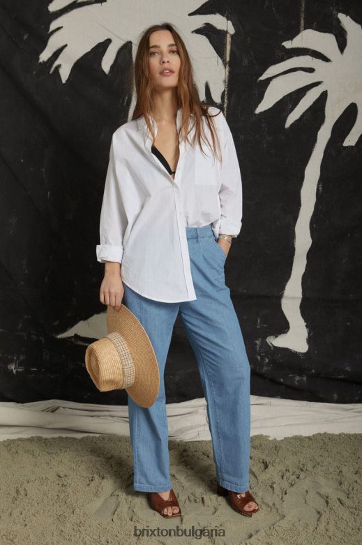 Brixton Жени панталон с победа H002T4479 облекло избледняло индиго