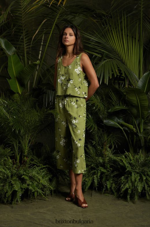 Brixton Жени ленен резервоар ланай H002T4423 облекло мъх