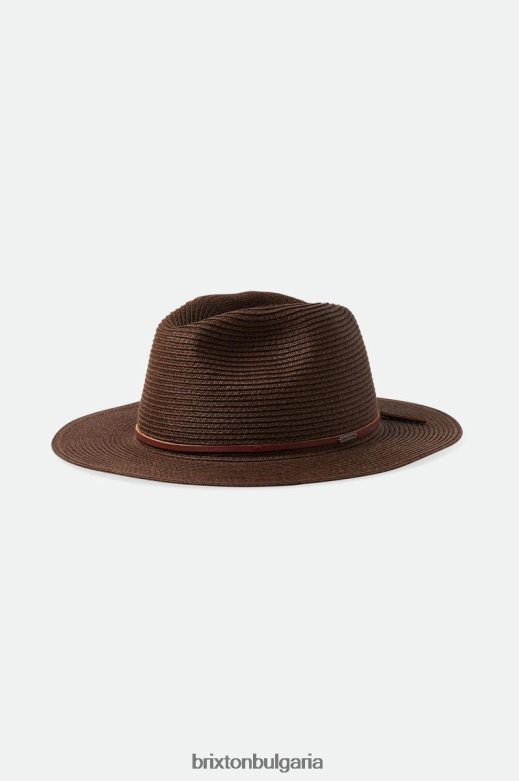 Brixton мъже Fedora с възможност за опаковане със сламка wesley H002T4200 аксесоари тъмна земя