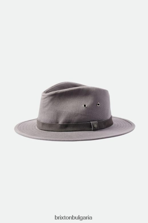 Brixton мъже Messer Utility Adventure Fedora H002T4229 аксесоари сиво