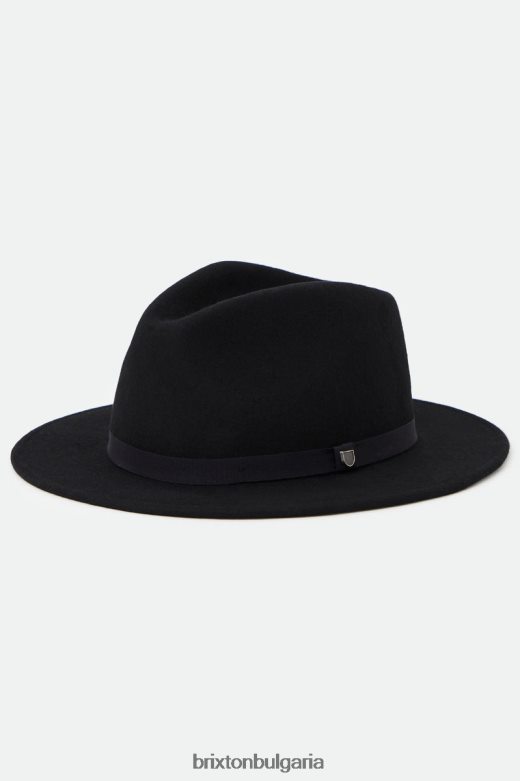 Brixton мъже messer packable fedora H002T4225 аксесоари черен