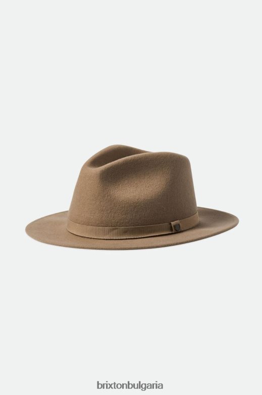 Brixton мъже messer packable fedora H002T4227 аксесоари пясък