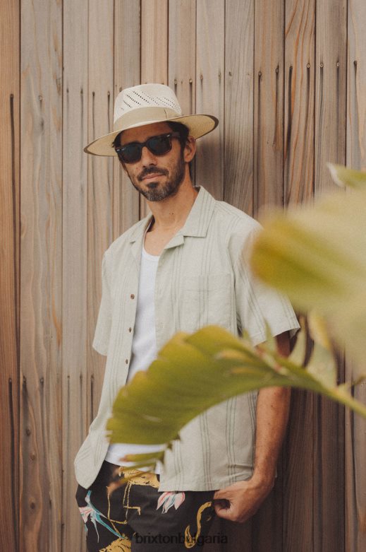 Brixton мъже бандера резервна сламена шапка H002T4177 аксесоари естествено