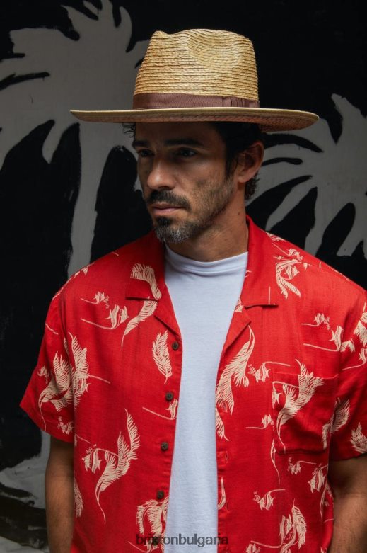 Brixton мъже рено сламена шапка H002T4180 аксесоари тен