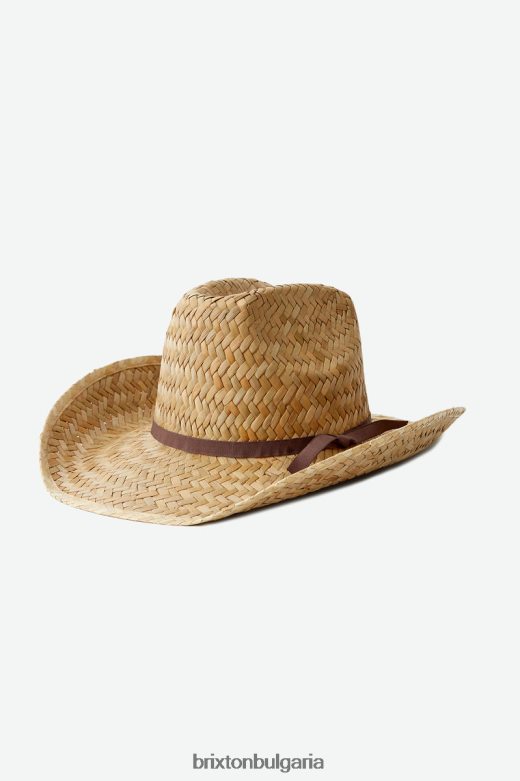 Brixton мъже сламена каубойска шапка на Хюстън H002T4195 аксесоари естествено