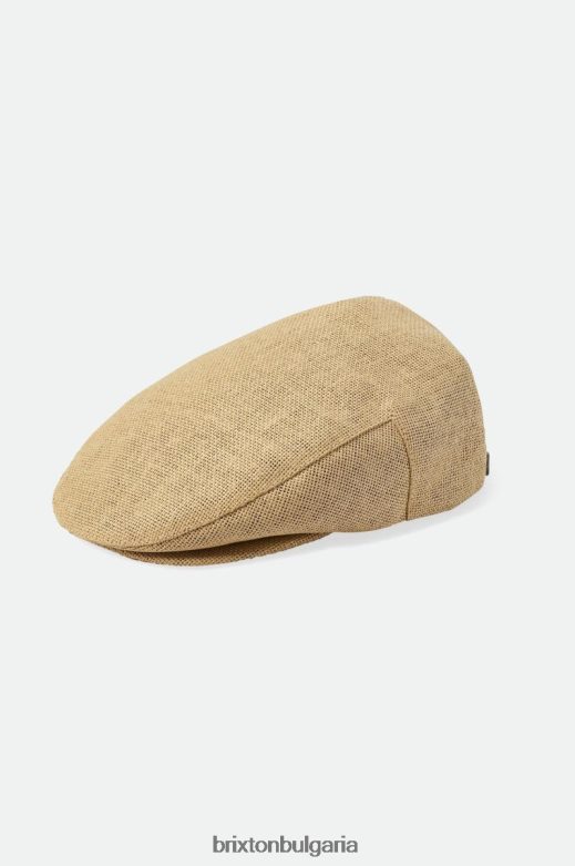 Brixton мъже хулиганска лека плоска шапка H002T4184 аксесоари естествена слама