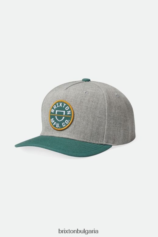 Brixton мъже гребен c mp snapback H002T4262 аксесоари тъмно хедър сиво/тъмно зелено