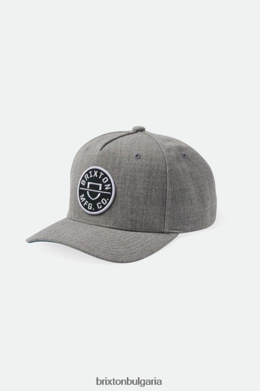 Brixton мъже гребен mp snapback H002T4259 аксесоари тъмно хедър сиво/кели зелено