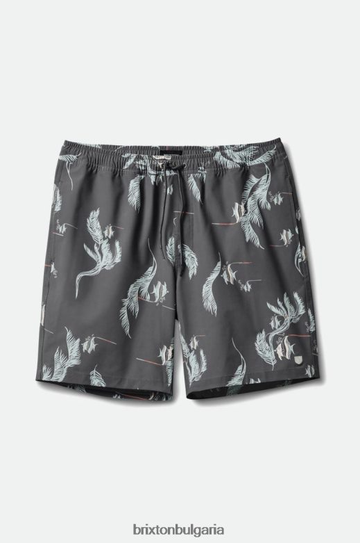 Brixton мъже пътуване кратко 5'' H002T4170 облекло въглен/морска пяна