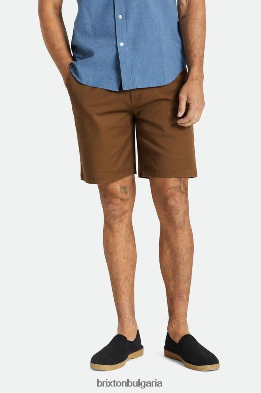 Brixton мъже избрани къси чино 9'' H002T4164 облекло тъмна земя