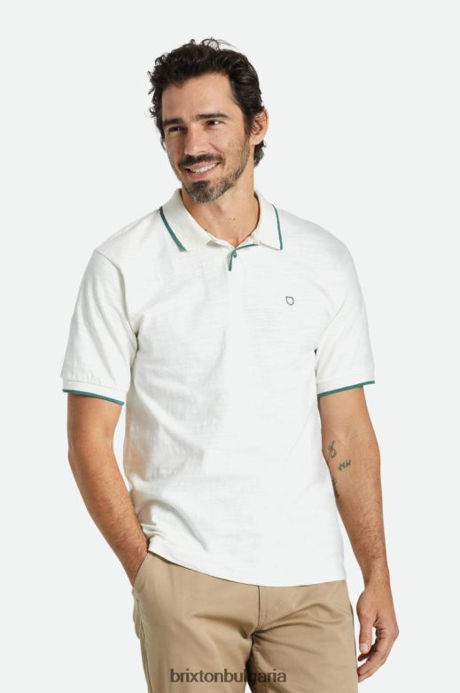 Brixton мъже подходящо поло с/с H002T4121 облекло мръсно бяло/смърч