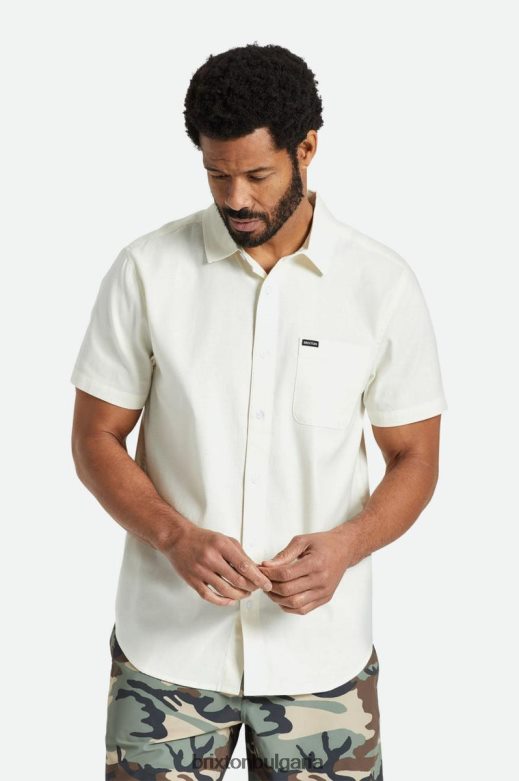 Brixton мъже харта оксфорд s/s тъкани H002T412 облекло мръсно бяло