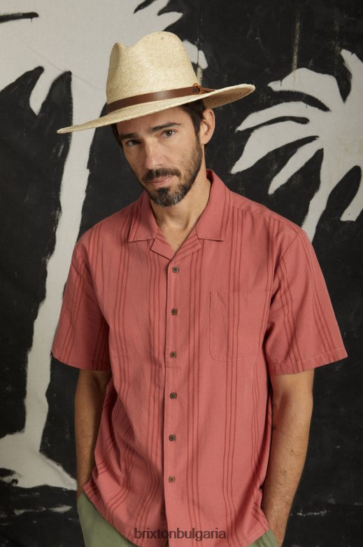 Brixton мъже бункер резерв хладно тегло s/s тъкани H002T46 облекло прашен кедър