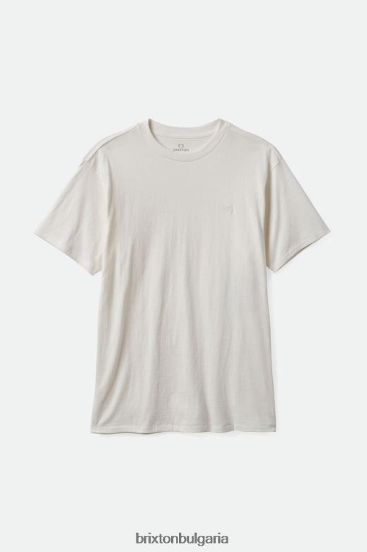 Brixton мъже винтидж резервна тениска с/с H002T496 облекло почти бяло ретро пране