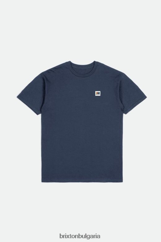 Brixton мъже alton s/s стандартна тениска H002T458 облекло измит флот