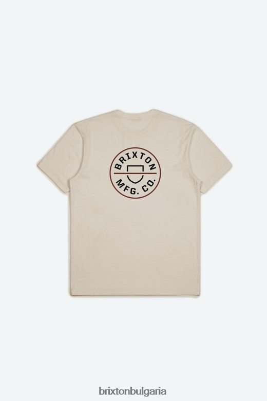 Brixton мъже гребен ii s/s стандартна тениска H002T4113 облекло сметана