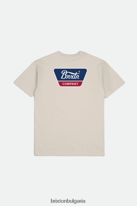 Brixton мъже linwood s/s стандартна тениска H002T464 облекло сметана