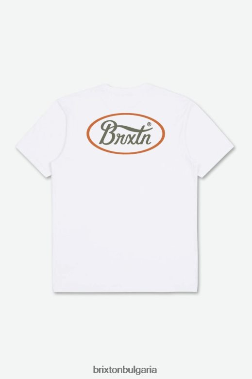 Brixton мъже parsons тениска по поръчка H002T447 облекло бели/маслини излишък