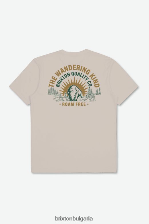 Brixton мъже роуминг свободен s/s стандартна тениска H002T448 облекло сметана
