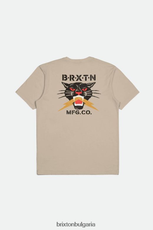 Brixton мъже sparks s/s тениска по поръчка H002T428 облекло опушено сиво