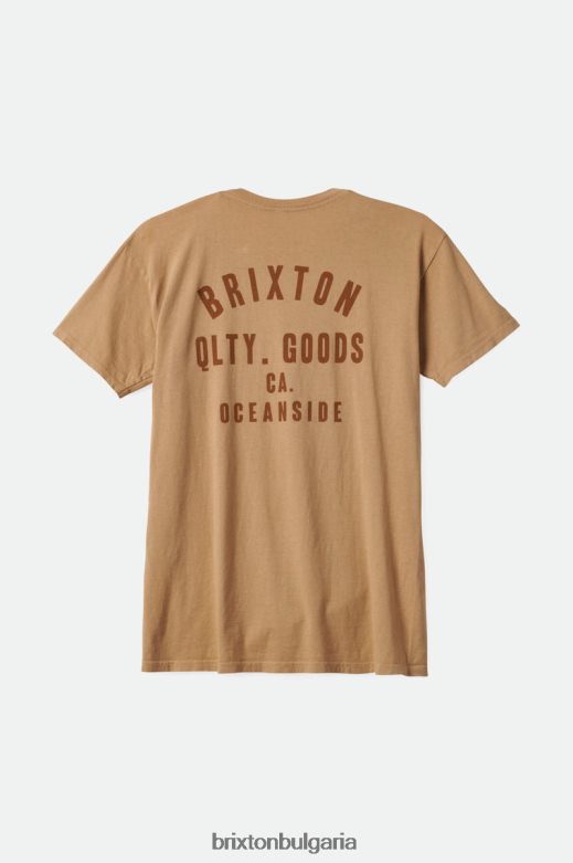 Brixton мъже woodburn oceanside s/s стандартна тениска H002T439 облекло мояве боя за дрехи