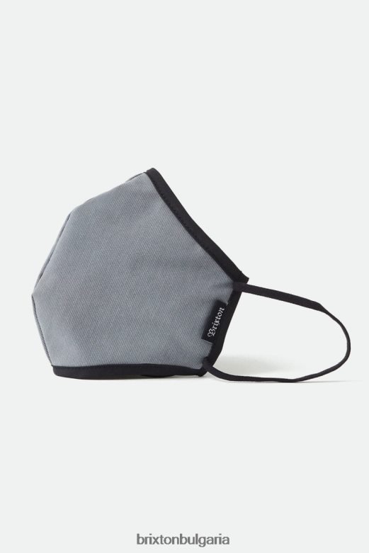 Brixton унисекс антимикробна 4-посочна разтегателна маска за лице H002T4384 аксесоари сиво