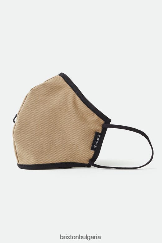 Brixton унисекс антимикробна 4-посочна разтегателна маска за лице H002T4385 аксесоари каки
