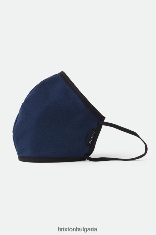 Brixton унисекс антимикробна 4-посочна разтегателна маска за лице H002T4386 аксесоари военноморски флот
