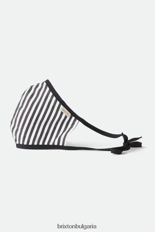 Brixton унисекс лека антимикробна маска за лице H002T4404 аксесоари черна ивица