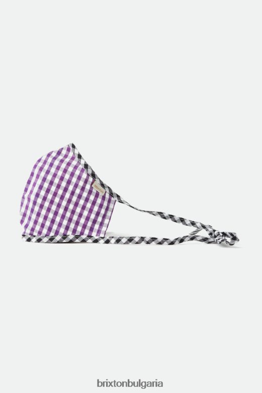Brixton унисекс лека антимикробна маска за лице H002T4406 аксесоари лилав гингам
